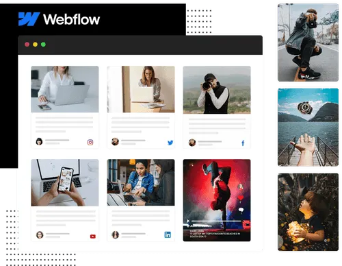 Social Media Widget Webflow