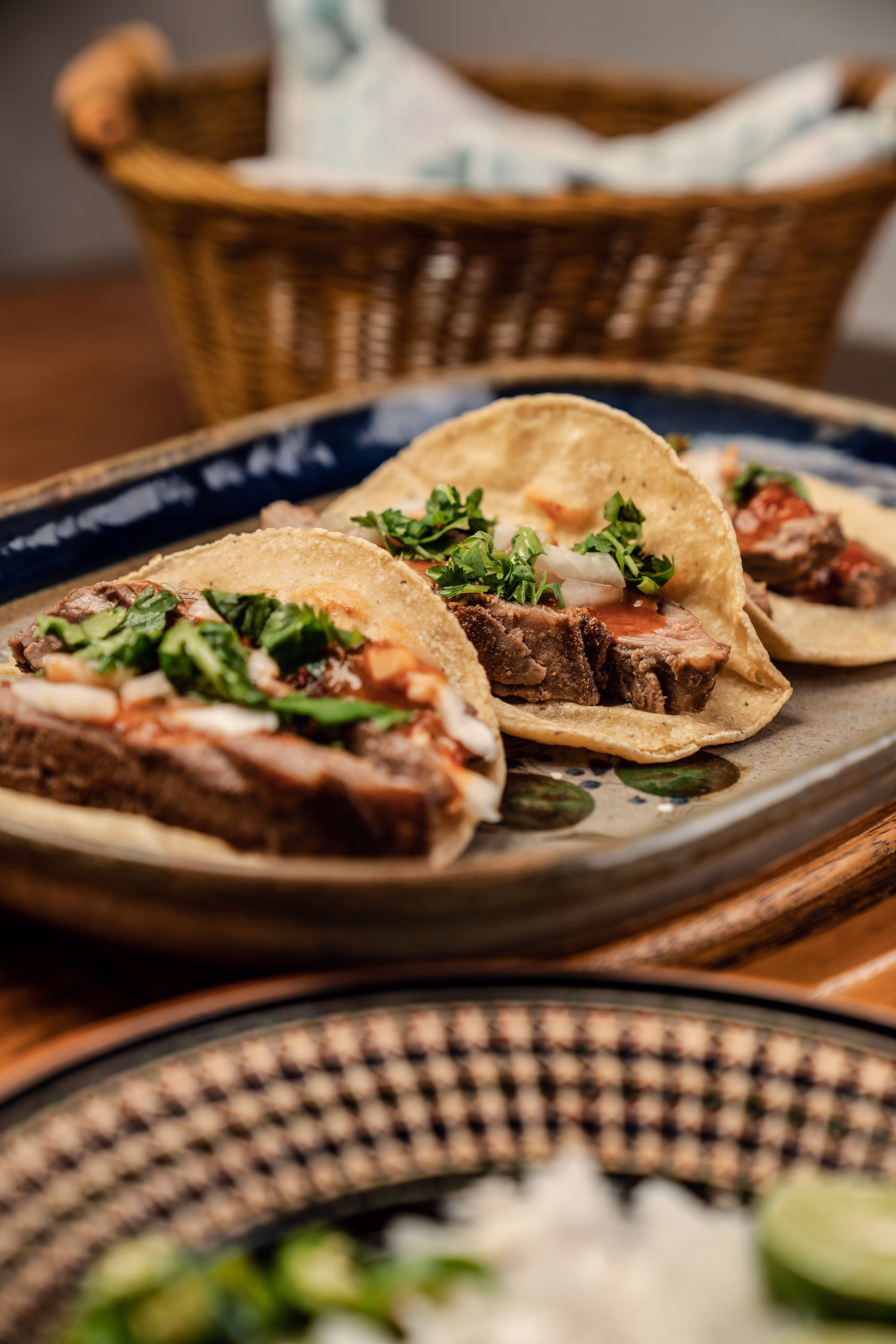 Steak tacos stock image