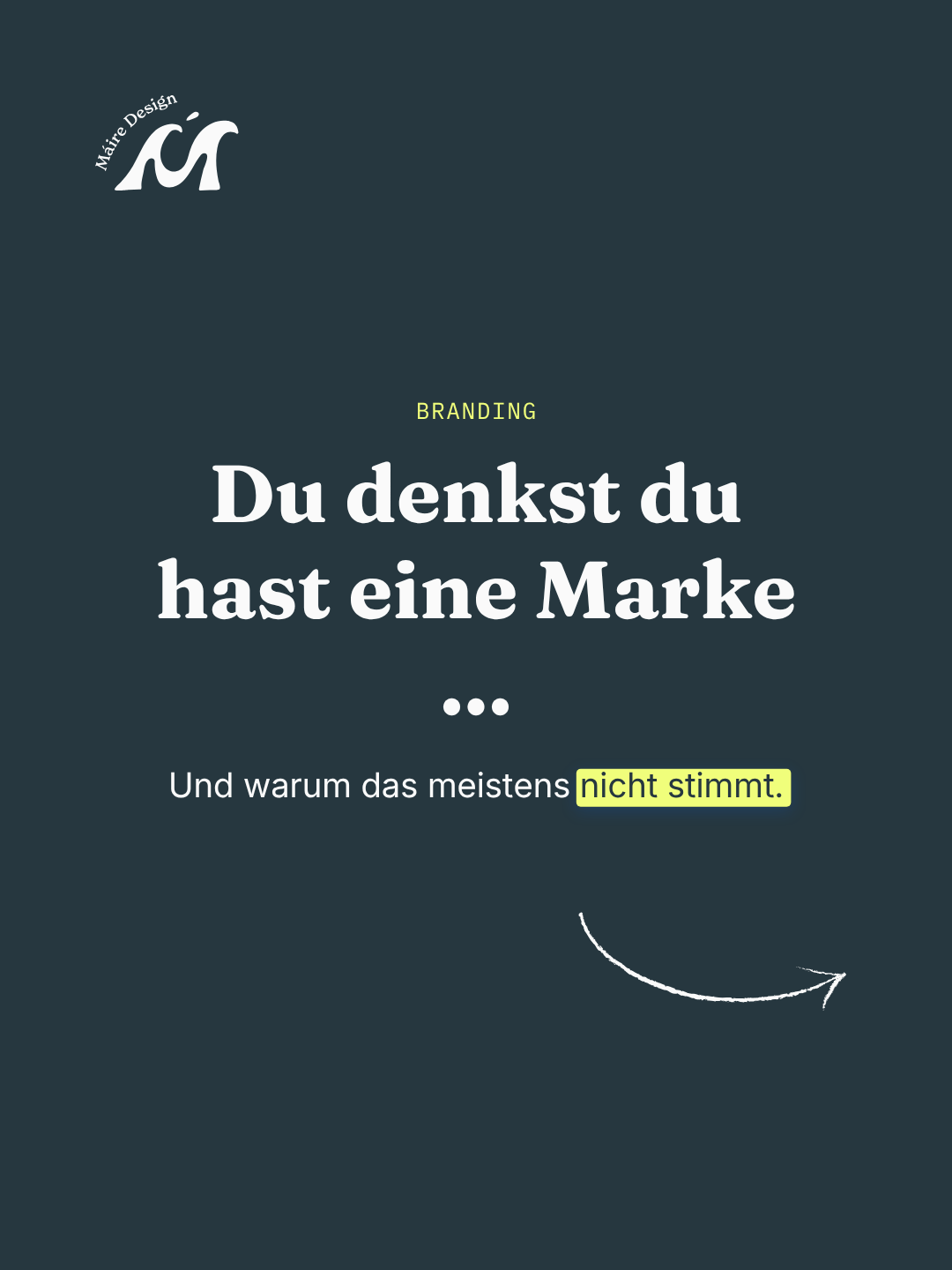 Bild eines Instagram-Beitrags: "Du denkst du hast eine Marke...und warum das meistens nicht stimmt."