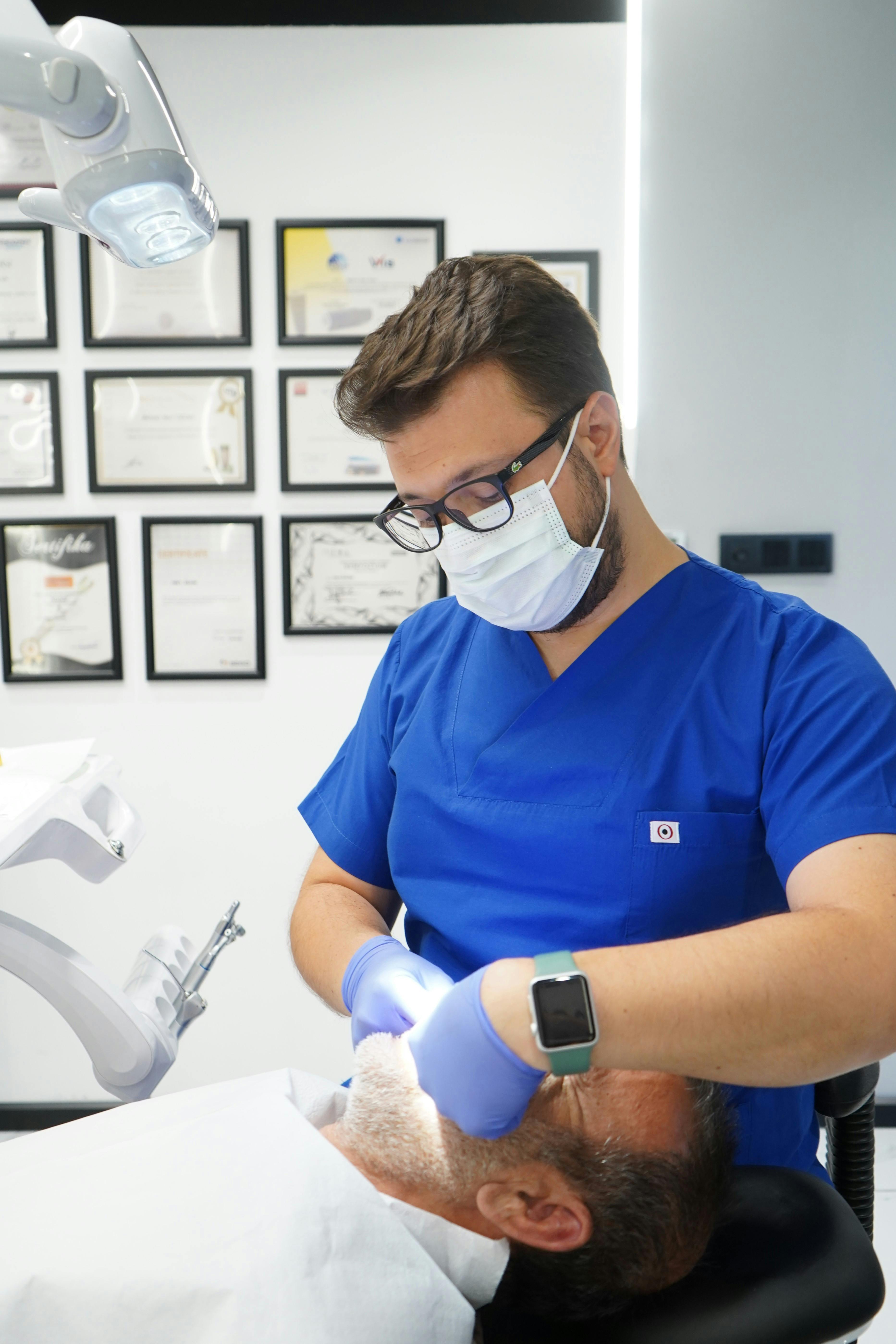 image of a dental treatment in progress