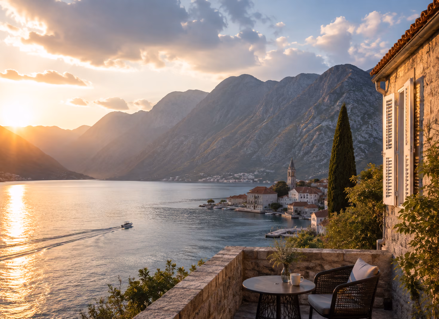 Valo Hotel terrace overlooking the Adriatic Sea