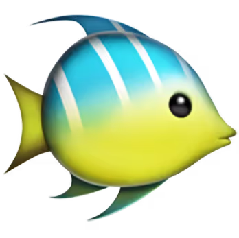Emoji di un pesce tropicale