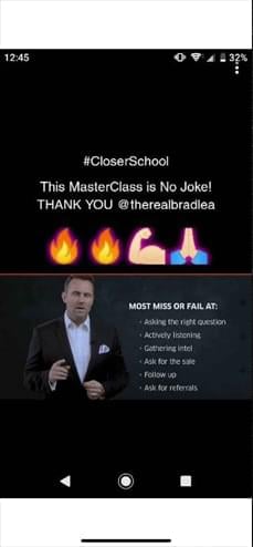 Student testimonial