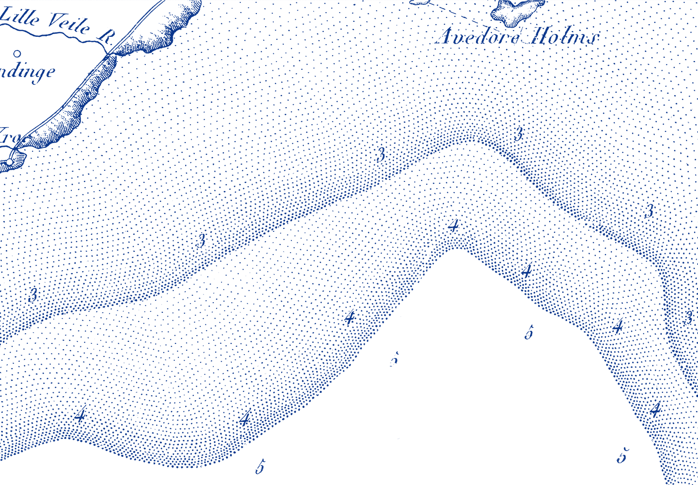 Blue background with a pixelated white, irregular geometric shape in the bottom right corner.