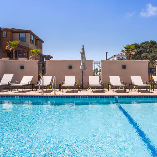 Pool with lounge chairs