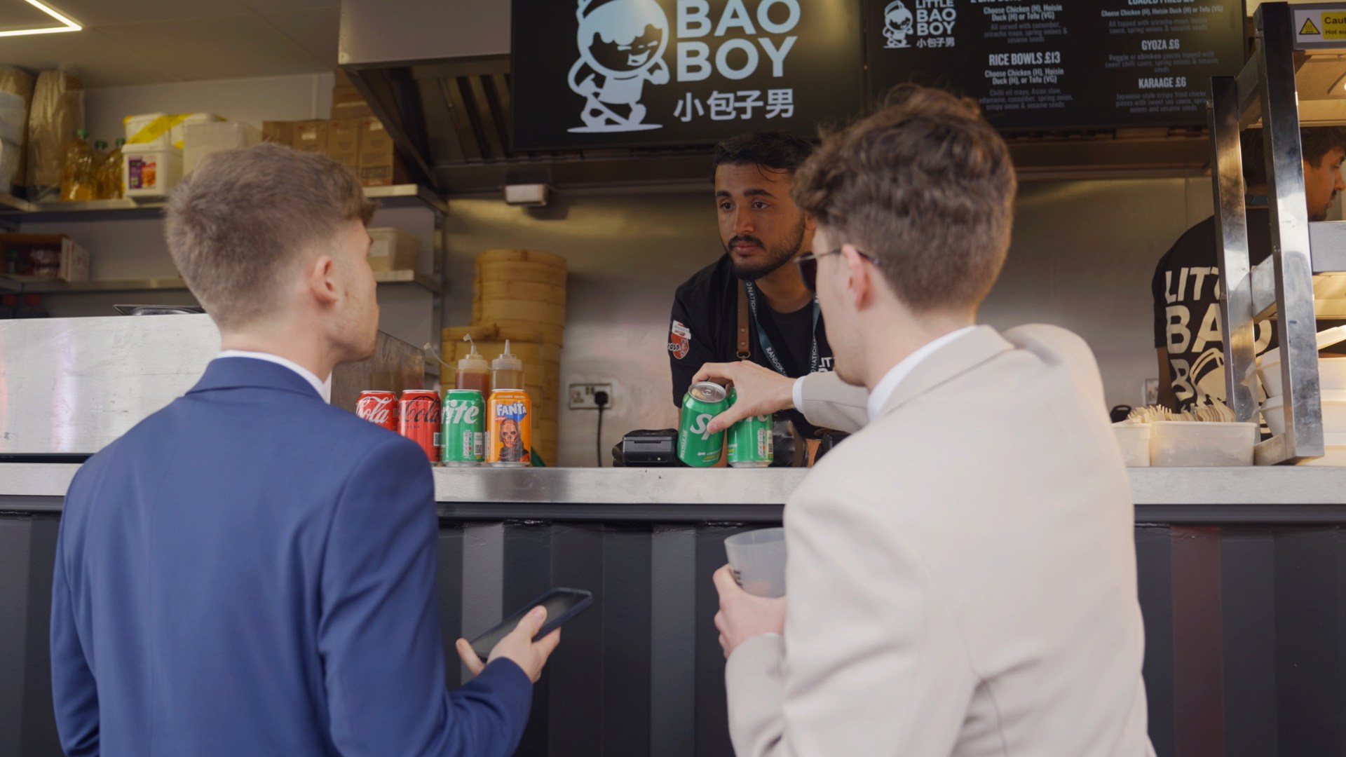 people served from little bao boy uk boxkitchen aintree grand national event