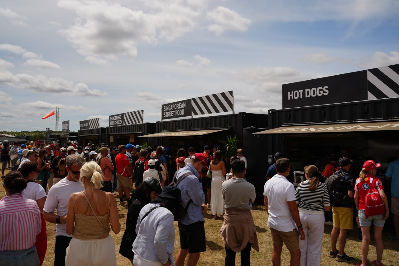 a queue of people waiting at our streetfood units