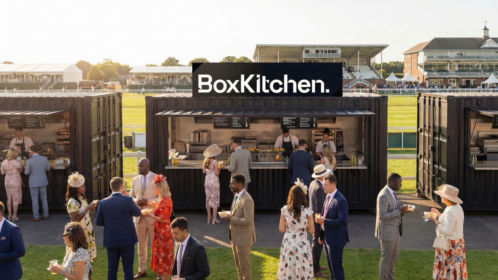 horse racing event streetfood serving out of our boxkitchen units 