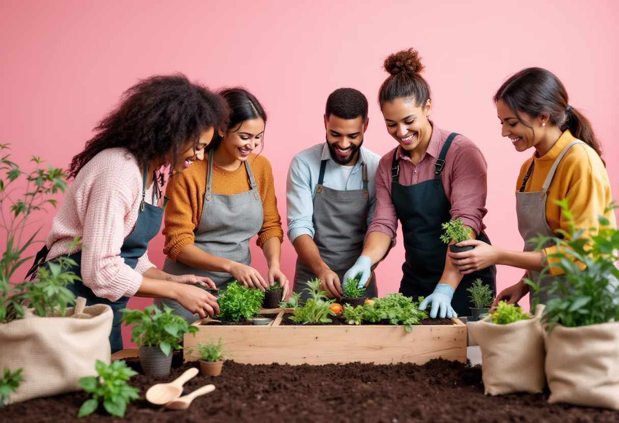 image of community involvement (for a grocery store)