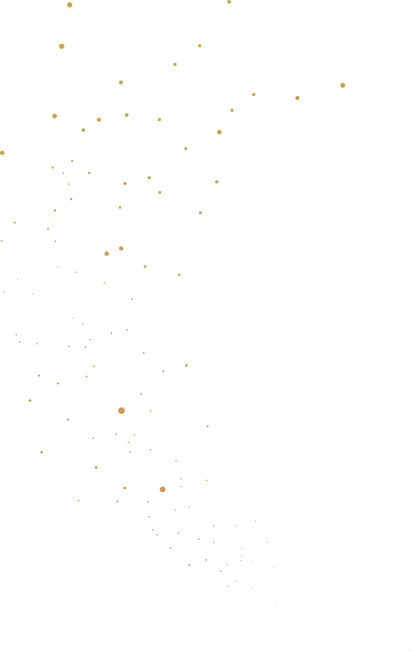 Particules dorées à la verticale à gauche
