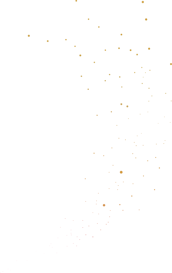 Particules dorées à la verticale à droite
