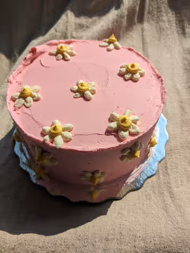 image of custom event cakes (for a bakery)