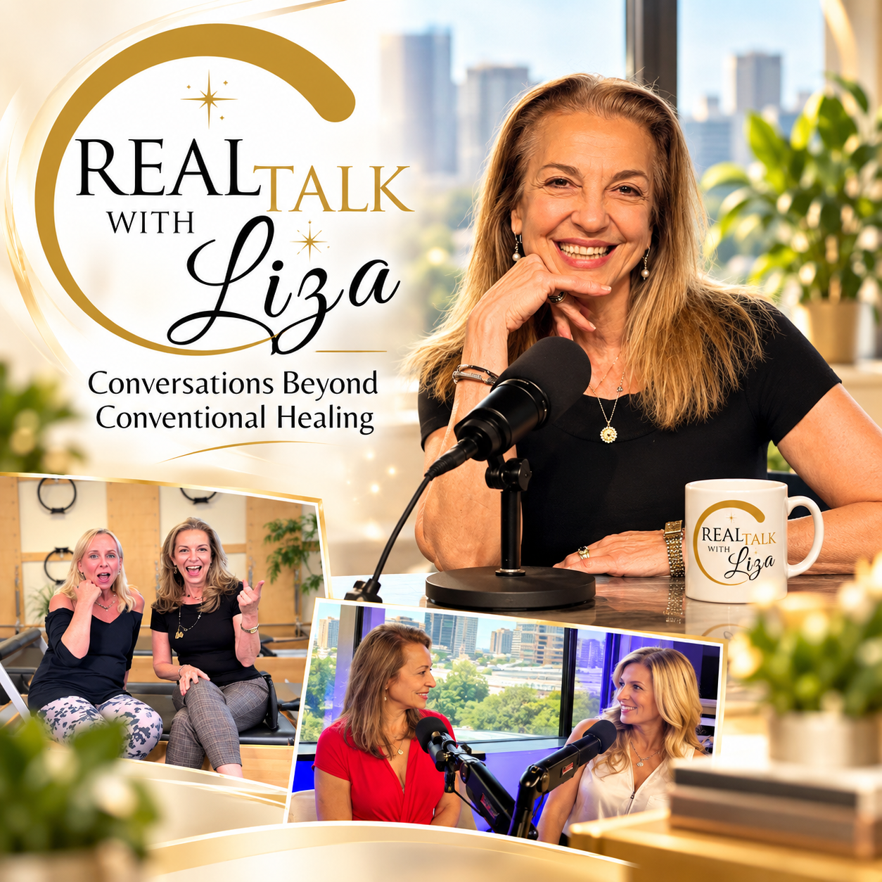 Liza Boubari at the microphone — RealTalk with Liza