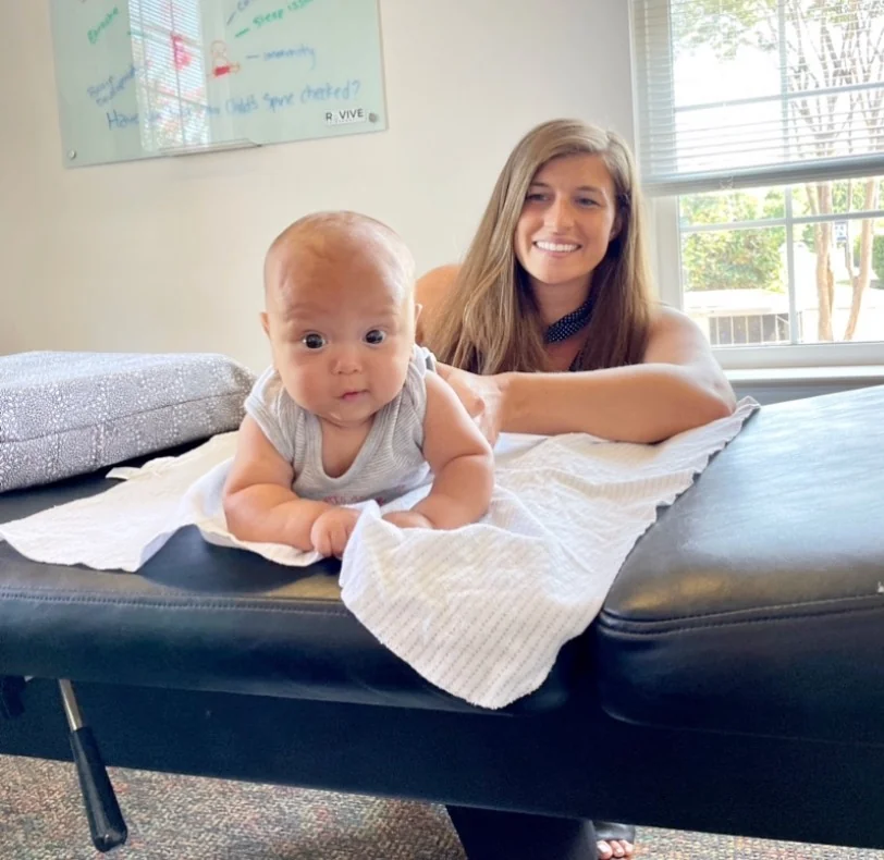 A baby with chiropractor