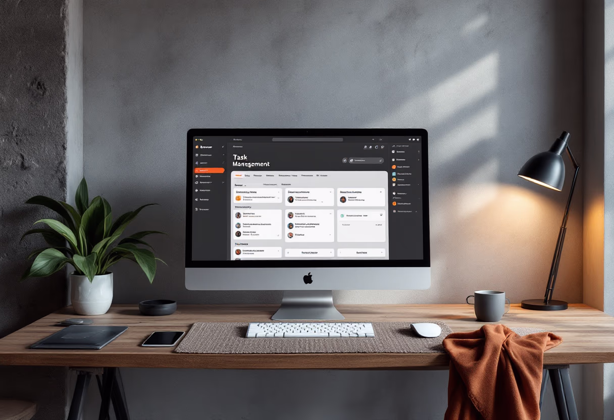 interface of task management module (for a productivity tools business)