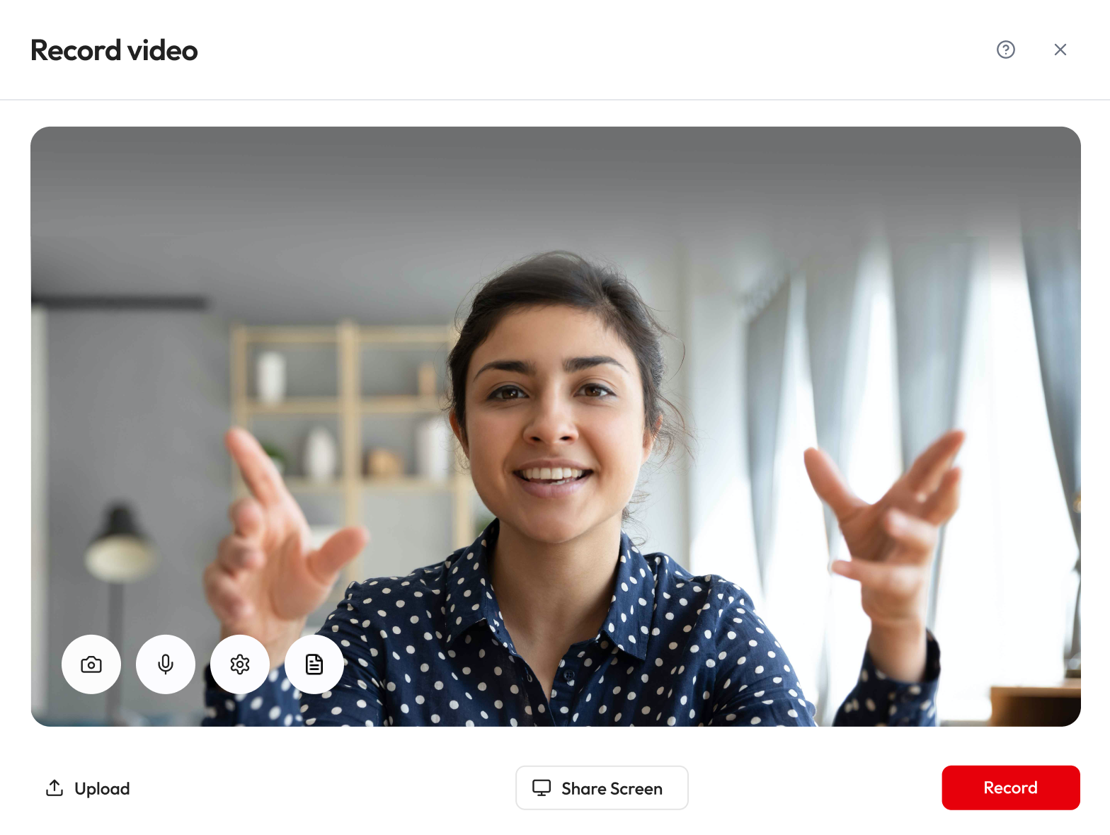 Built-in webcam and screen recorder