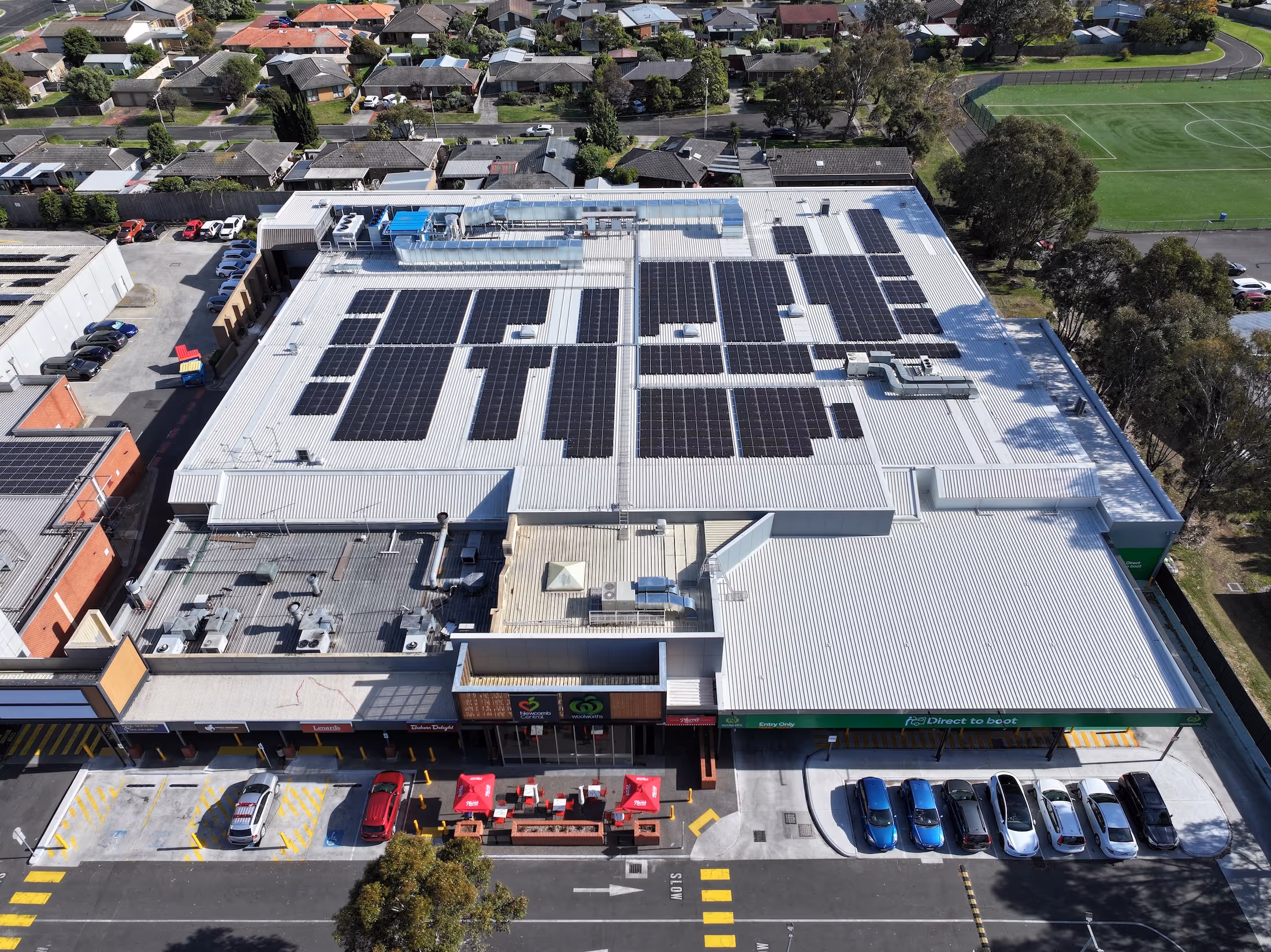 External shot of Newcomb Woolworths roof