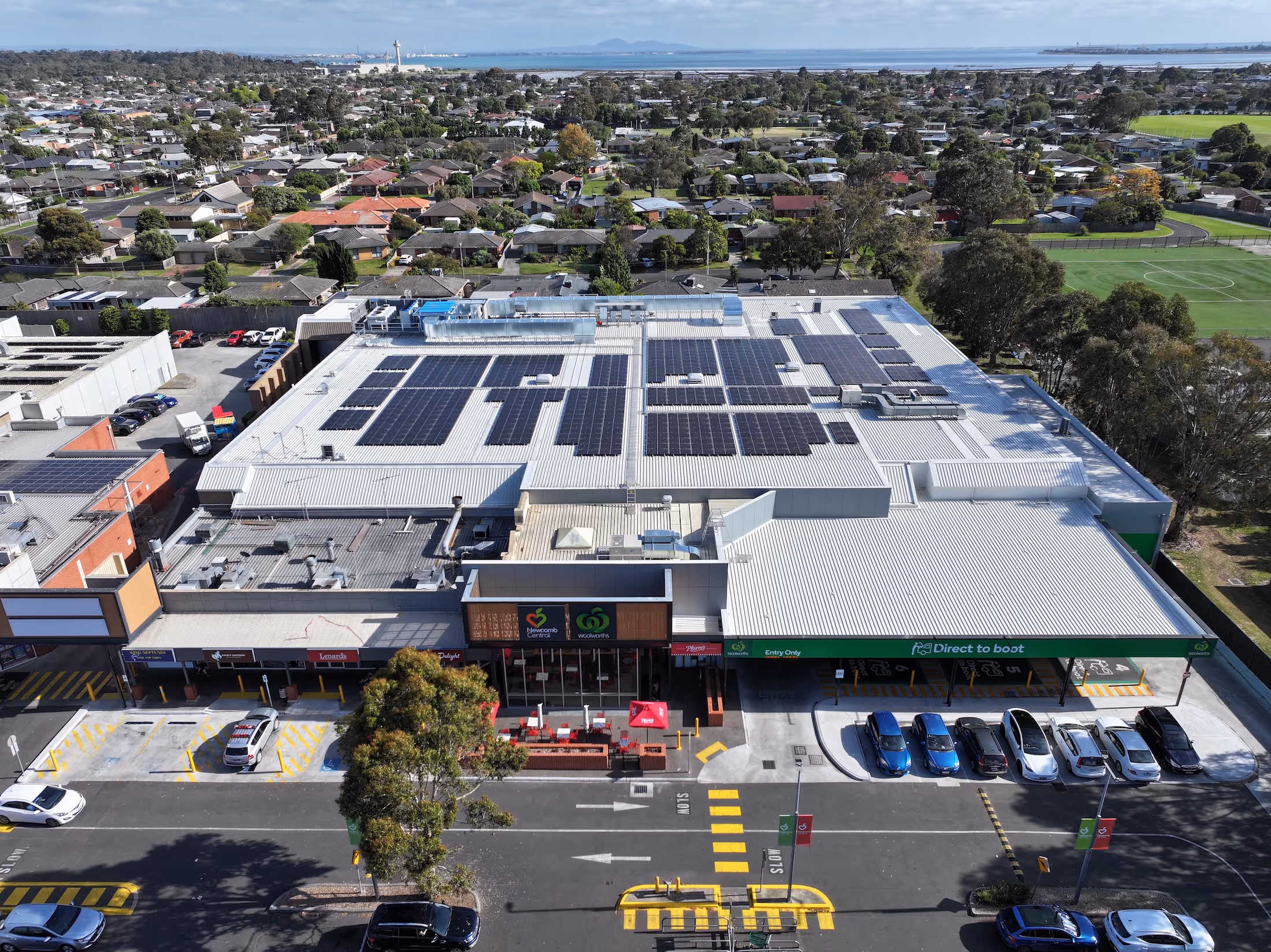 External shot of Newcomb Woolworths roof