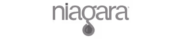Niagara logo with stylized letter 'g' resembling a water drop.