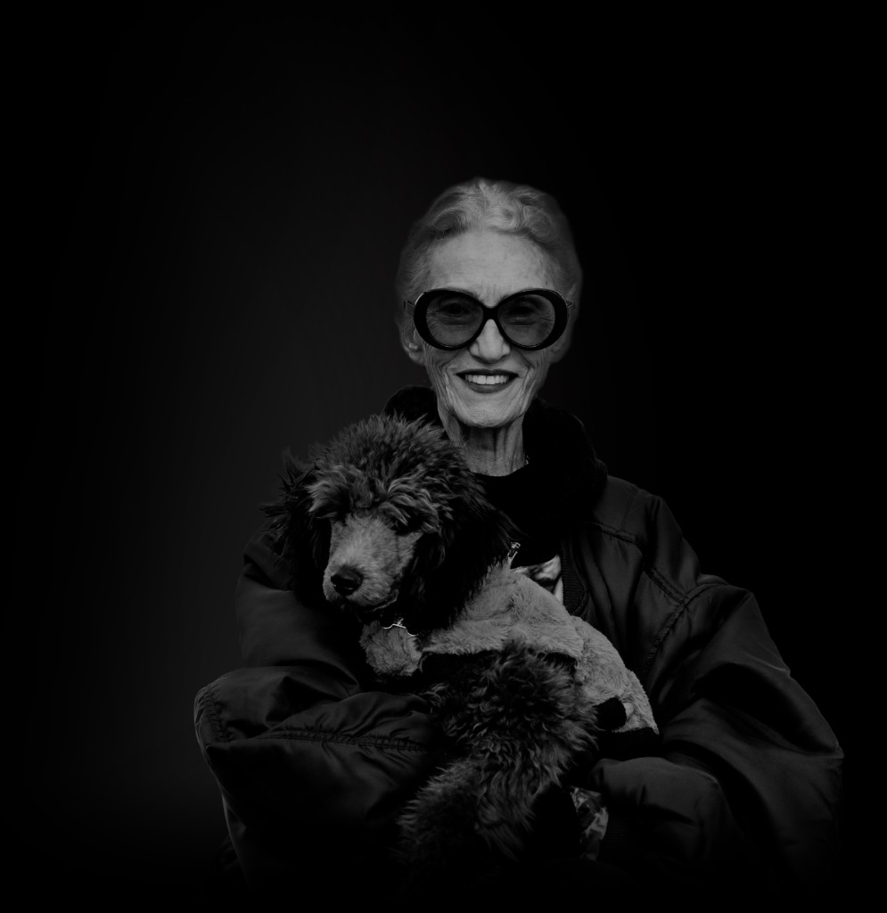 Woman with dog portrait
