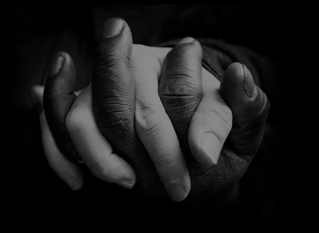 Hands connection portrait