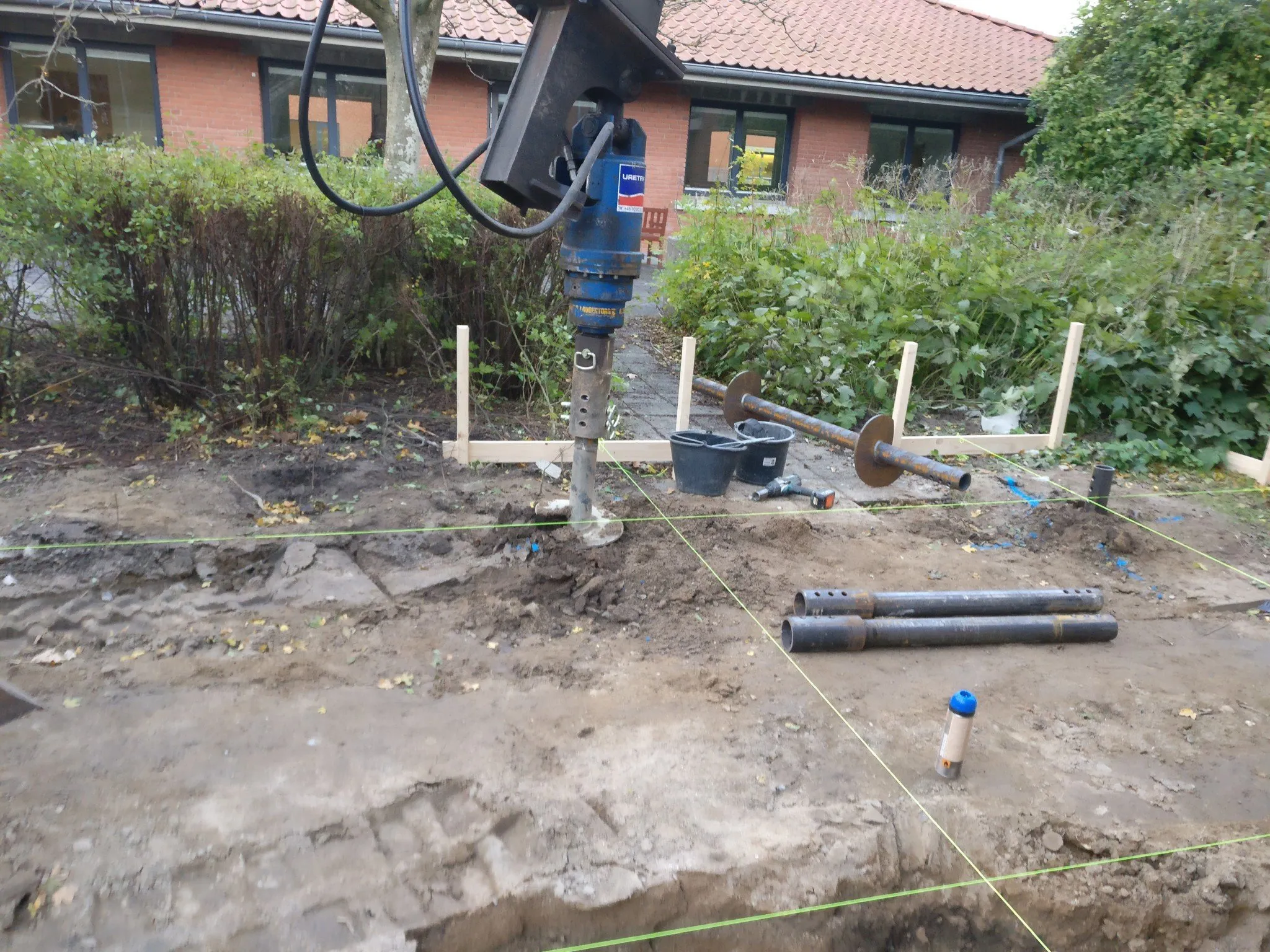Installering af ScrewFast Skruepæl til randfundament