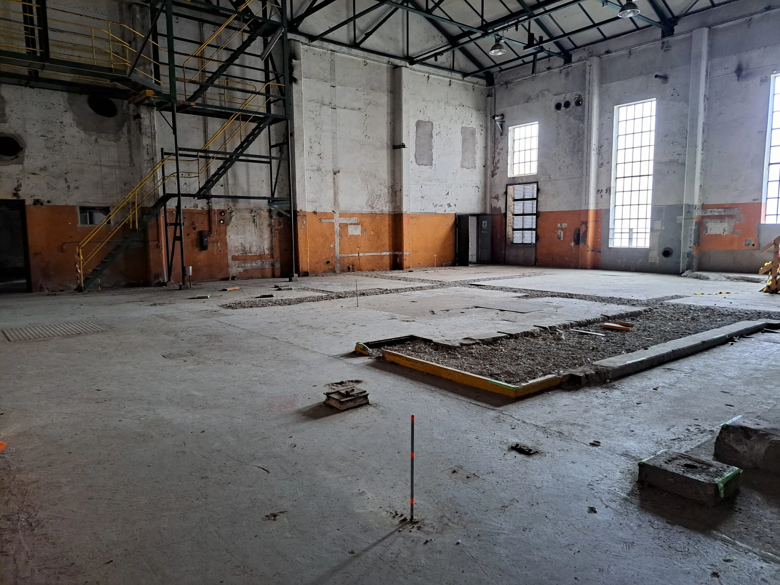 Indvendigt har bygningerne et unikt industrielt udtryk. Foto: Uretek