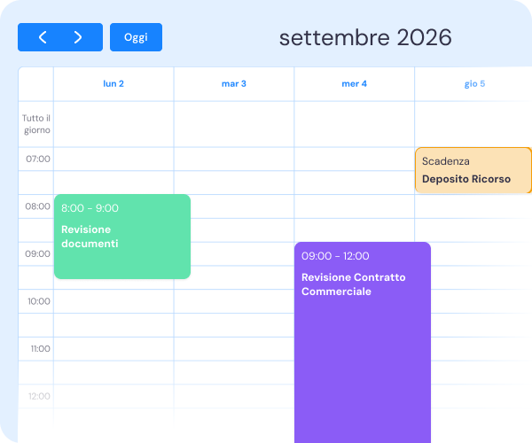 Calendario gestionale