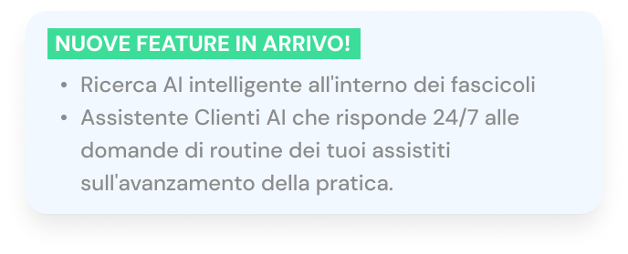 Nuove feature in arrivo