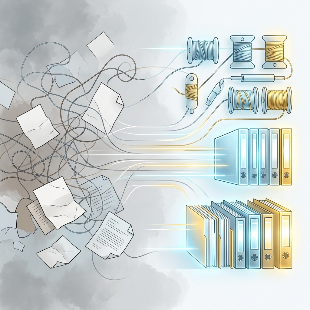 Visual transformation from chaotic to organized onboarding