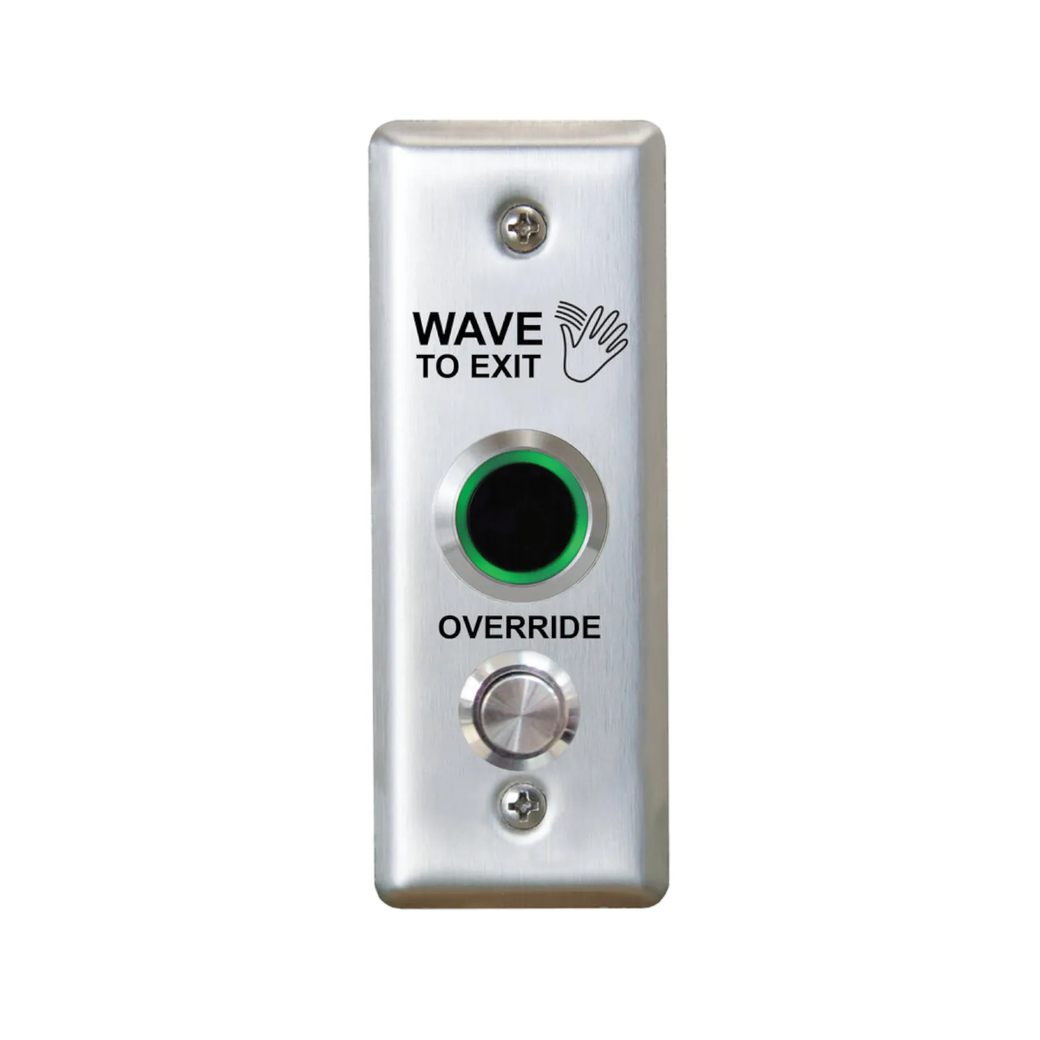 Contactloze deurbediening met Camden ValueWave sensor in een commerciële omgeving