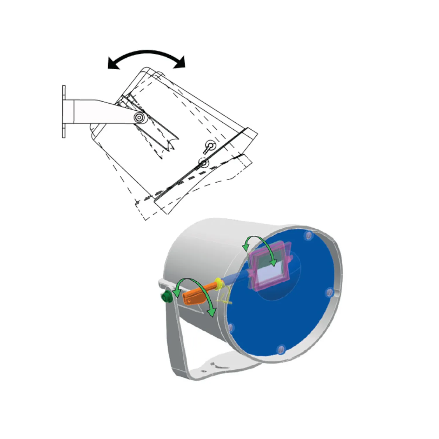 Rotation adjustment of the SECRDW industrial door sensor
