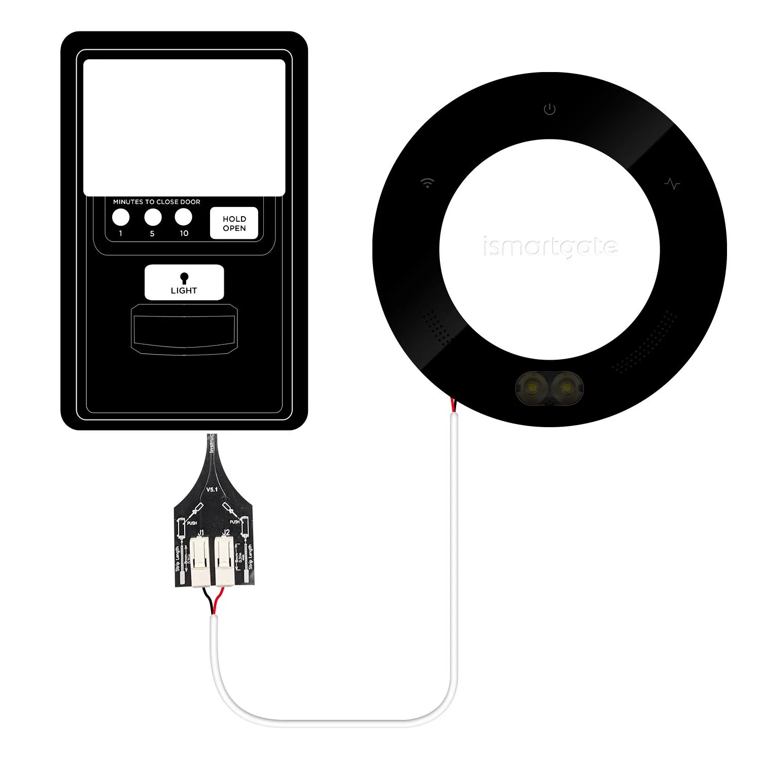 Installatie-optie voor de iSmartGate Switch Adaptor