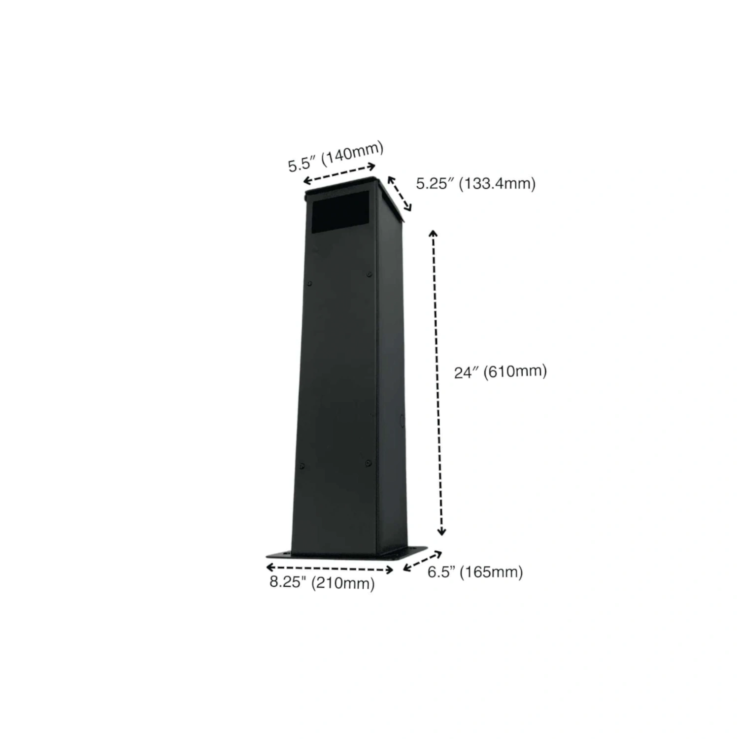 PhotoeyeVault and 325-POST-2 mounting solutions, dimensions diagram