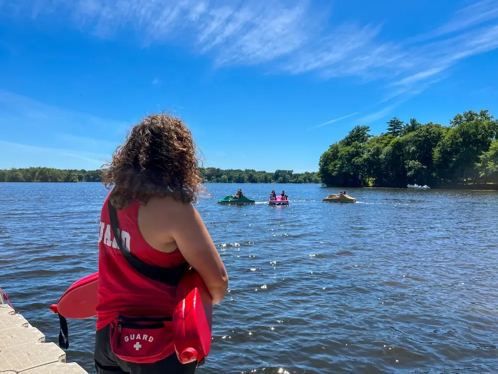 AmeriCamp water sports coach on lake