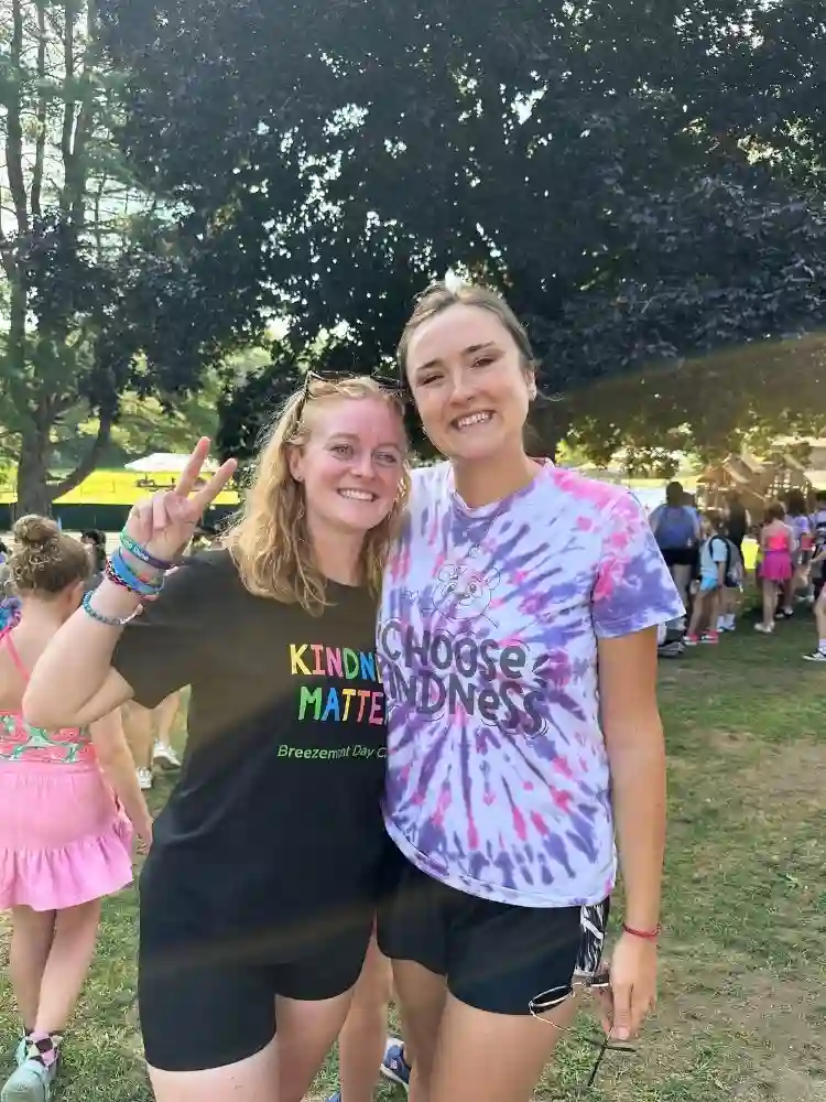Making friends at a USA summer camp.