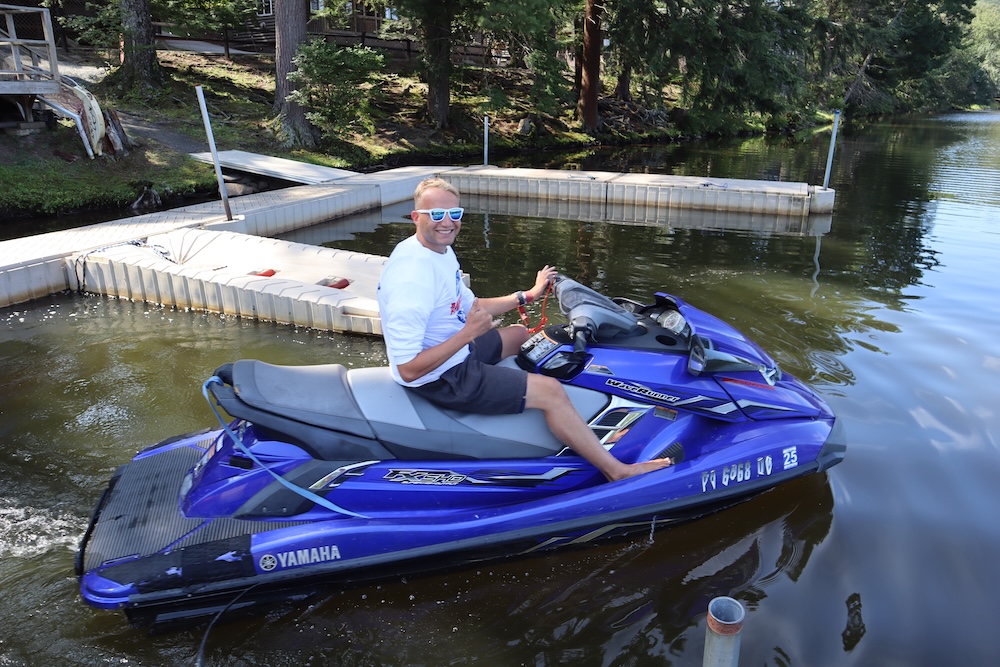 AmeriCamp Jetski camp counsellor on lake