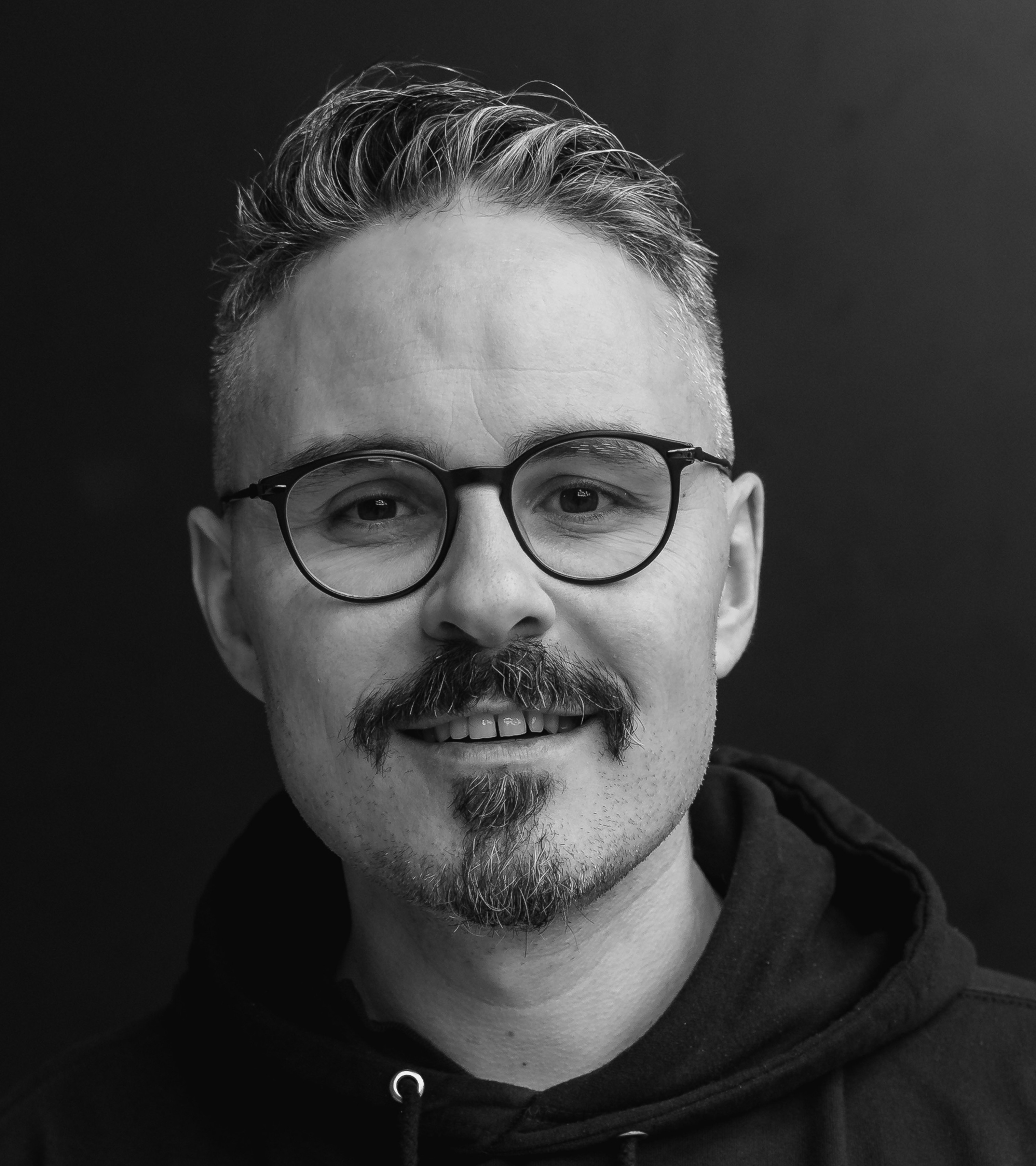 Syril Tiar, digital strategy consultant, professional black and white portrait