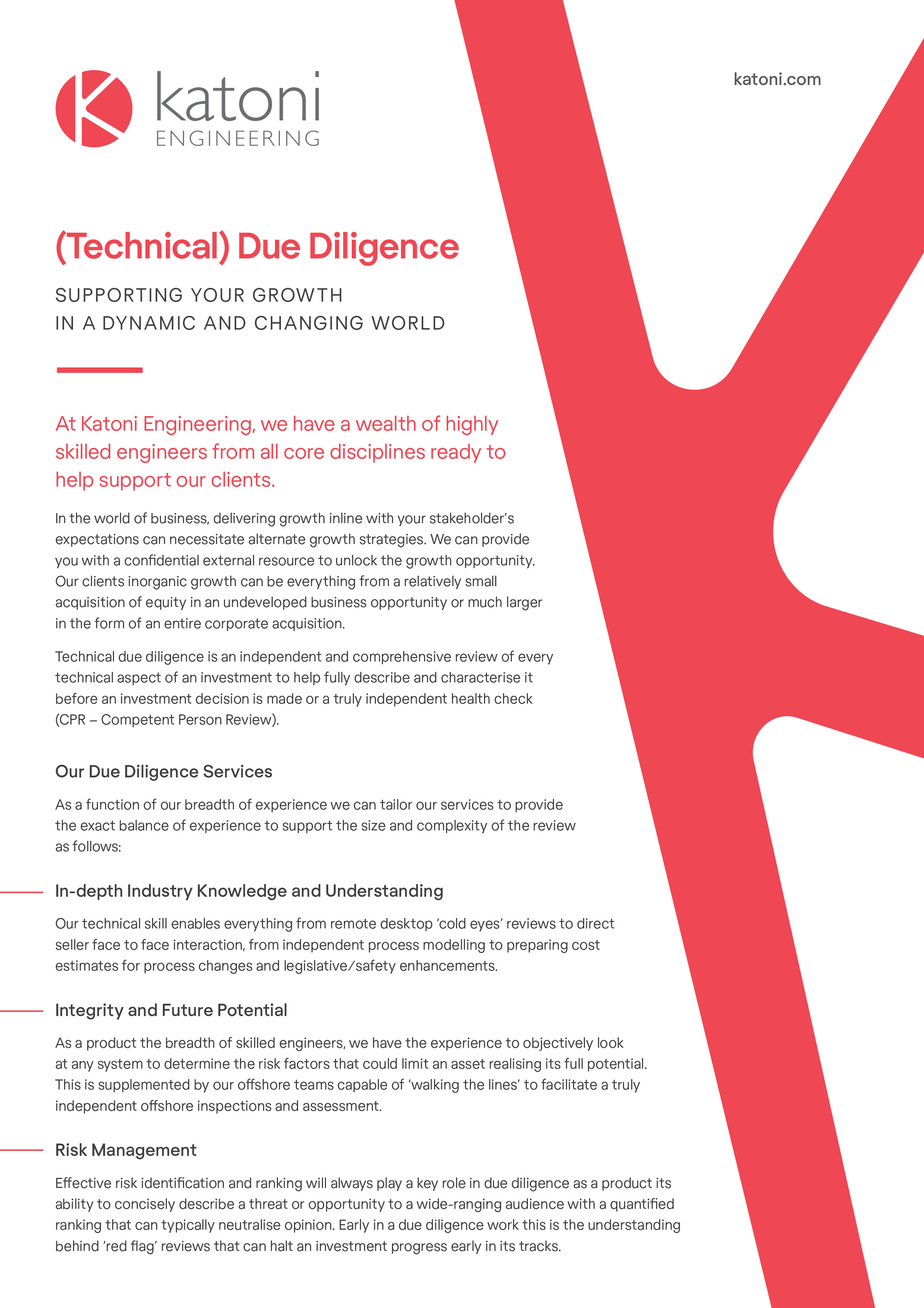 (Technical) Due Diligence