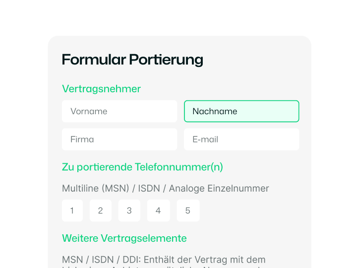 Portierung anfragen