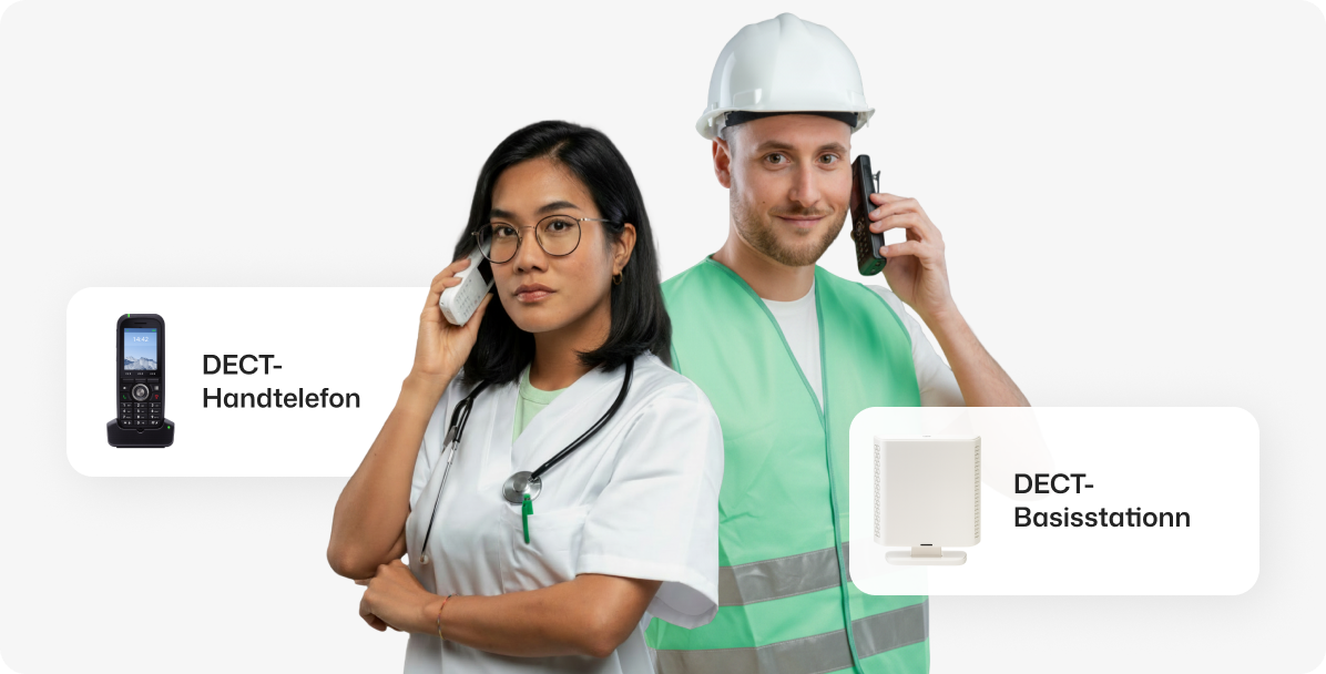 Grafik Schnurlose DECT-Telefone für mobile Mitarbeiter