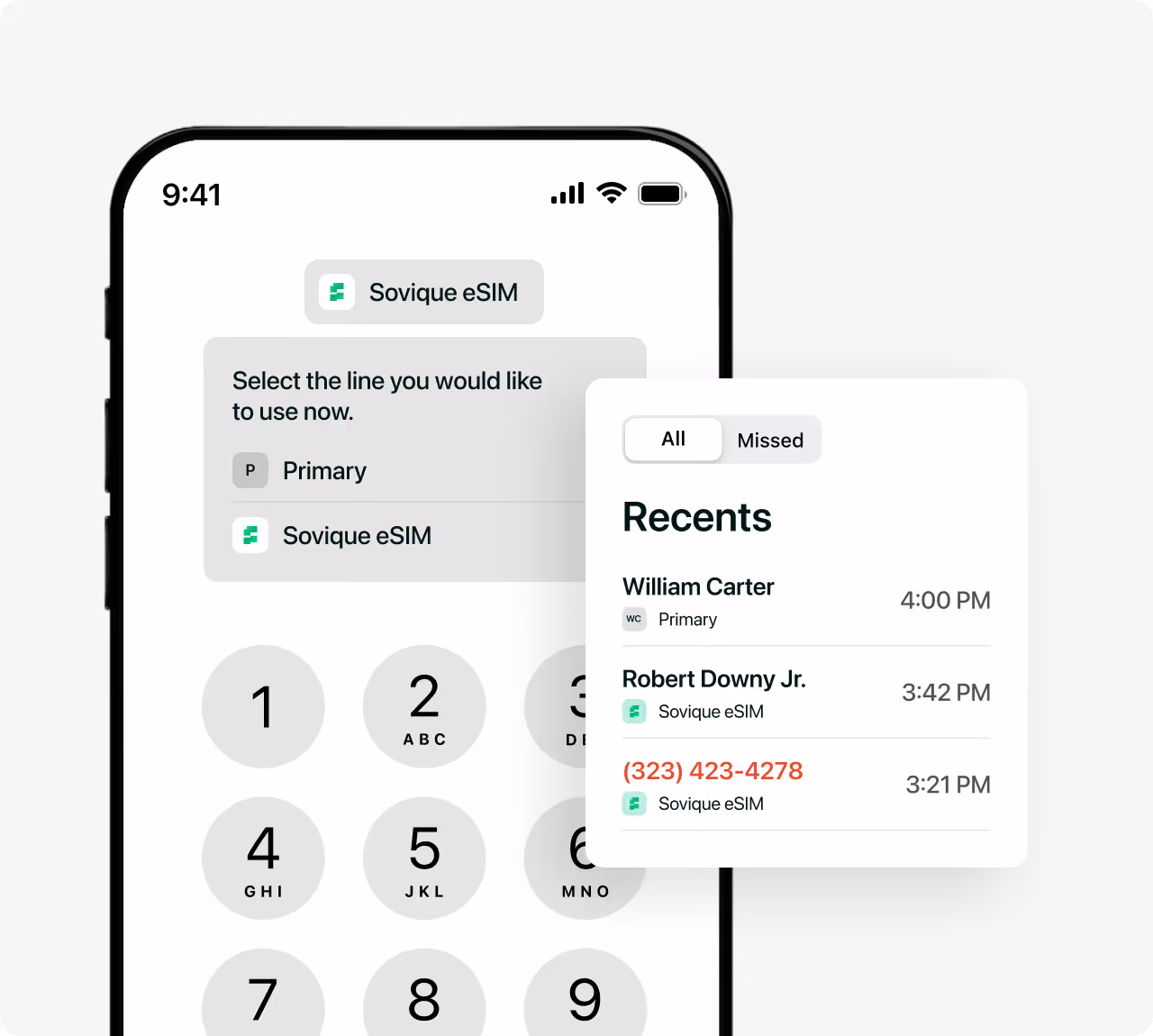 Mobile app showing colleagues status list with call interface and call forwarding to Lisa Kaulitz.