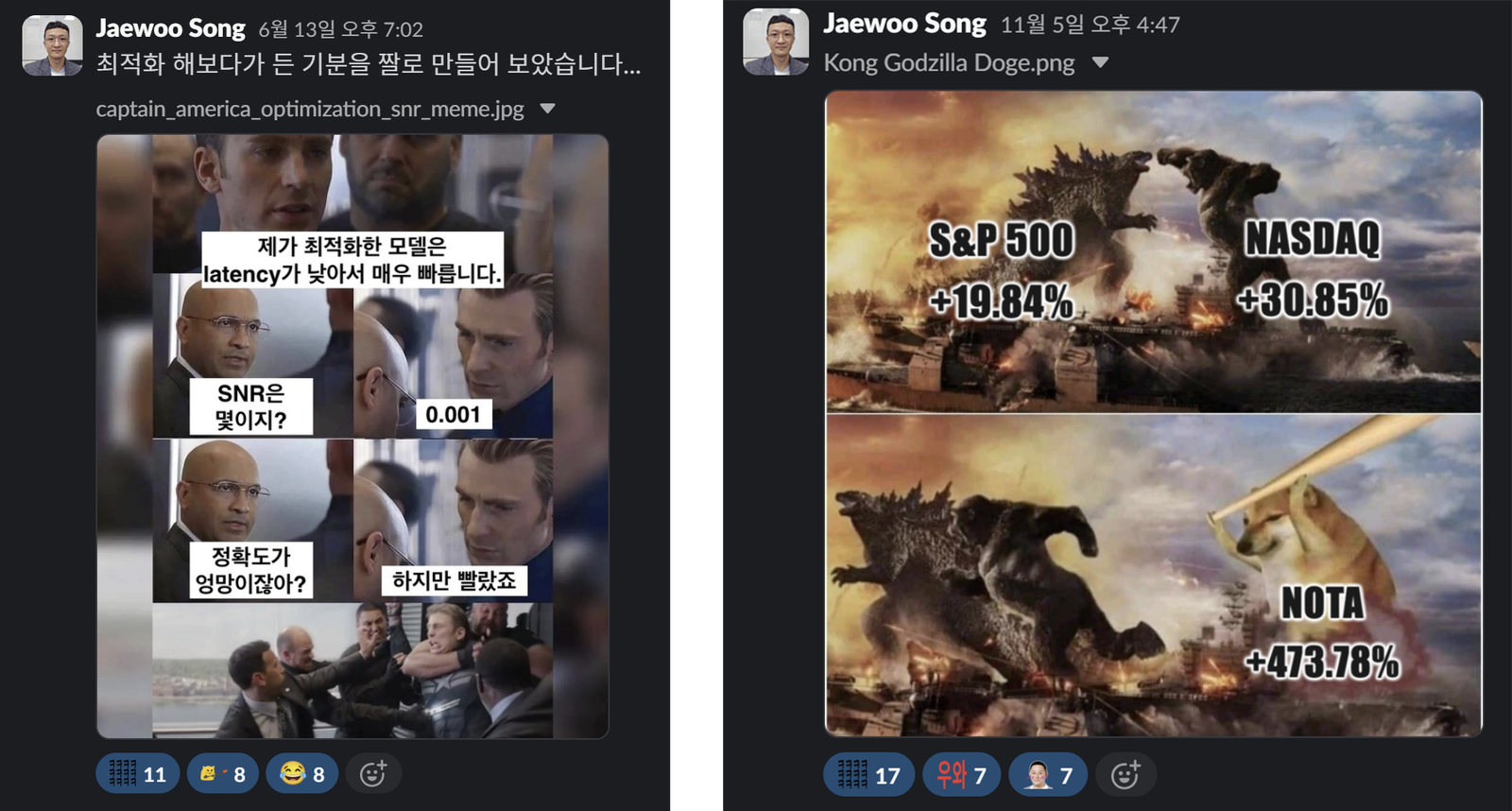 Jaewoo is well known for creating memes loved by many at Nota.