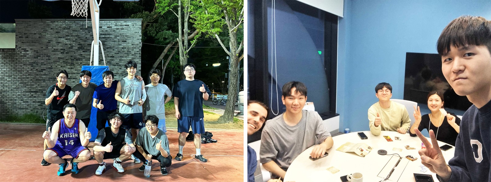 경환 님과 준경 님은 각각 농구 동호회, 보드게임 동호회에서 활약 중이다.