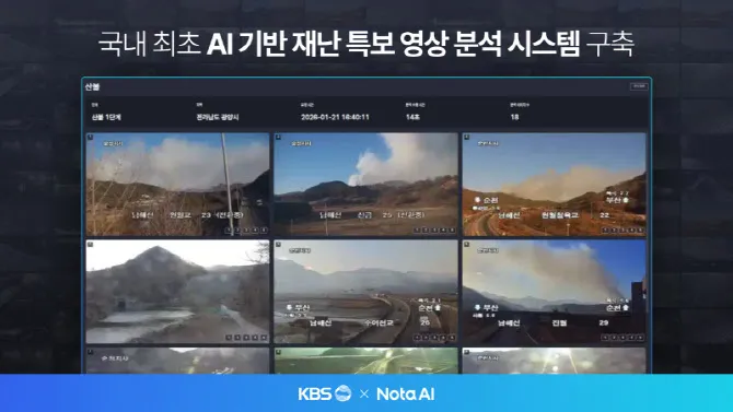 노타-KBS, AI 기반 ‘재난 특보 영상 분석 시스템’ 구축… 재난 방송 혁신 이끈다