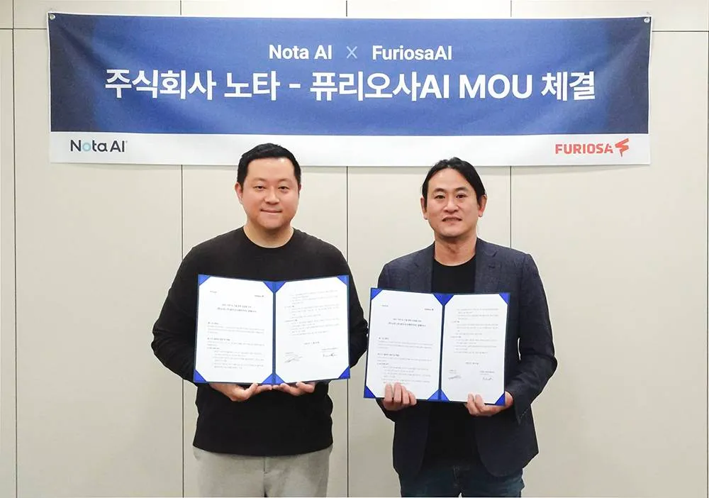 노타-퓨리오사AI, NPU 기반 AI 기술협력을 위한 MOU 체결