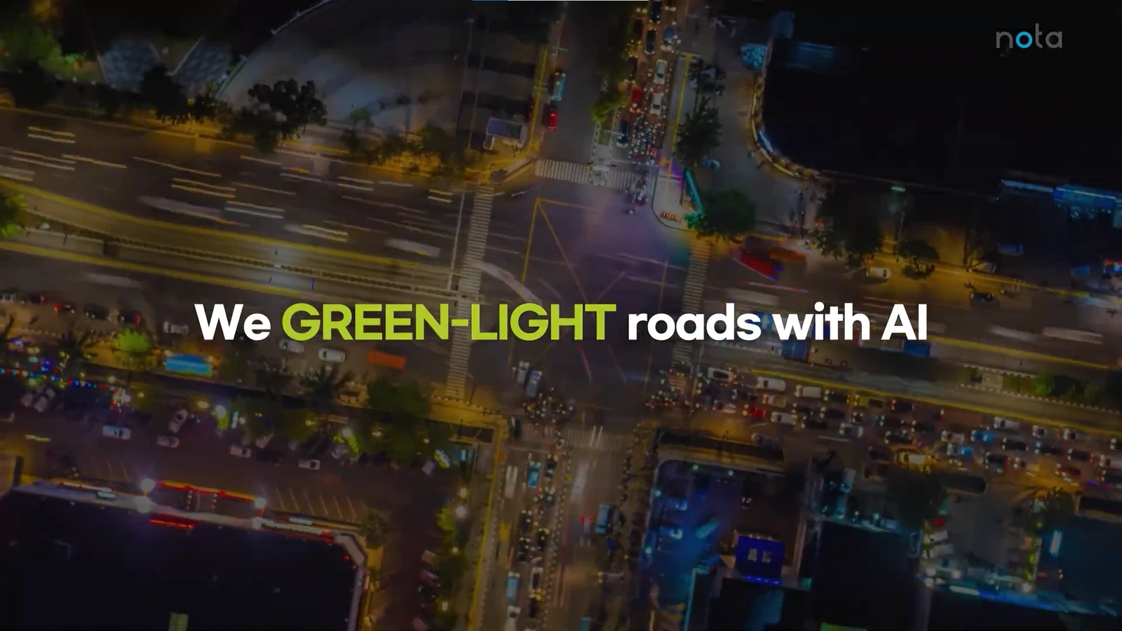 The ITS's slogan for creating a safe and efficient pedestrian environment is 'We GREEN-LIGHT roads with AI'.