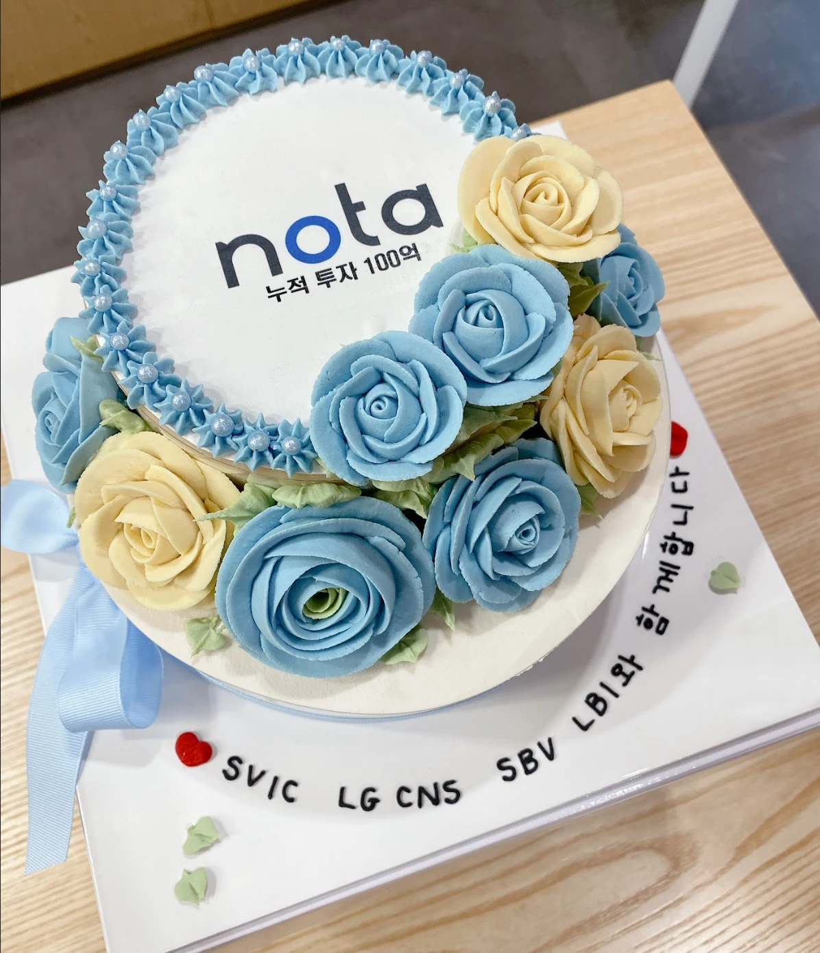 Series A funding celebration cake