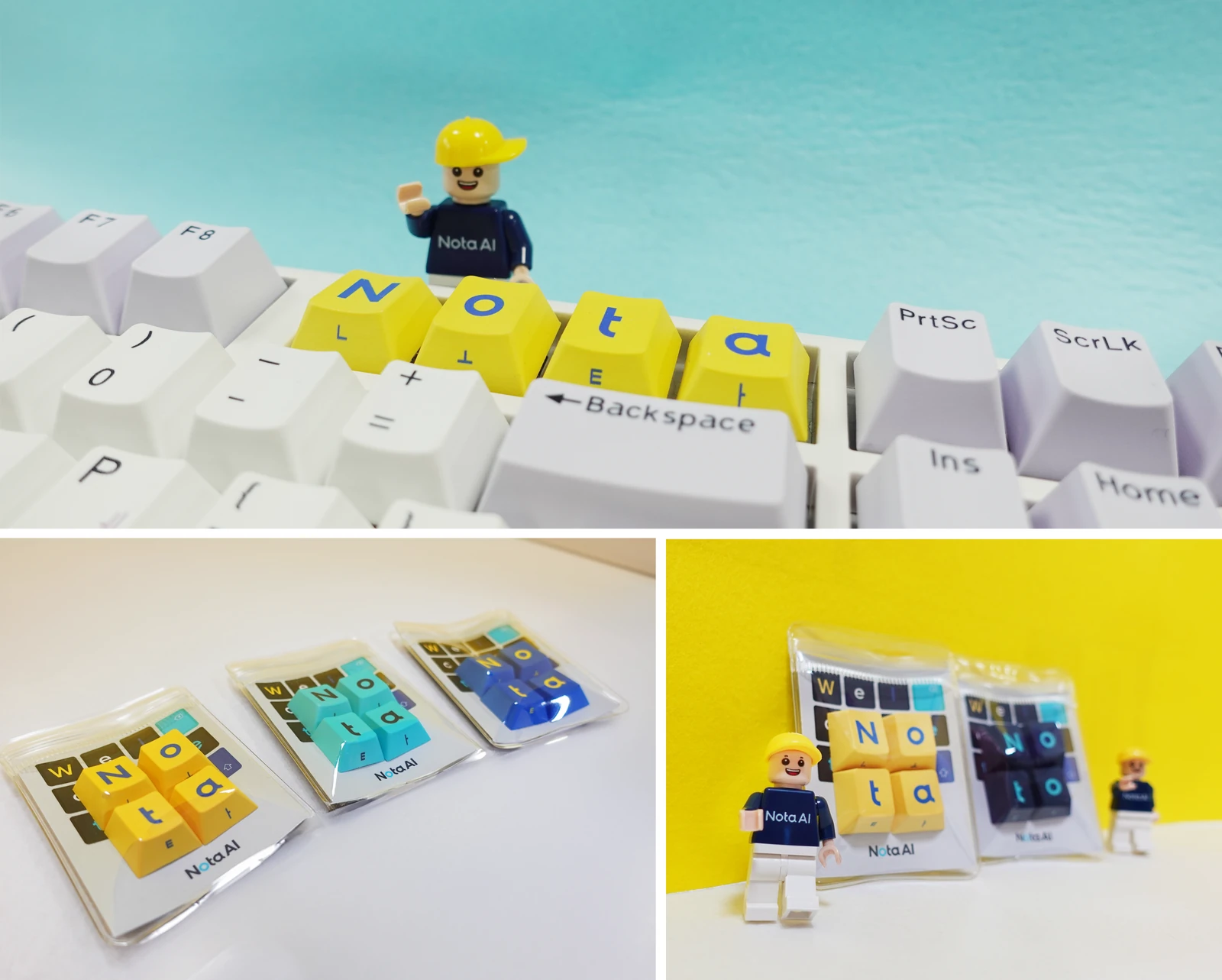 Our welcome kit keycaps come in various colors. Feel free to exchange with your colleagues, express yourself!