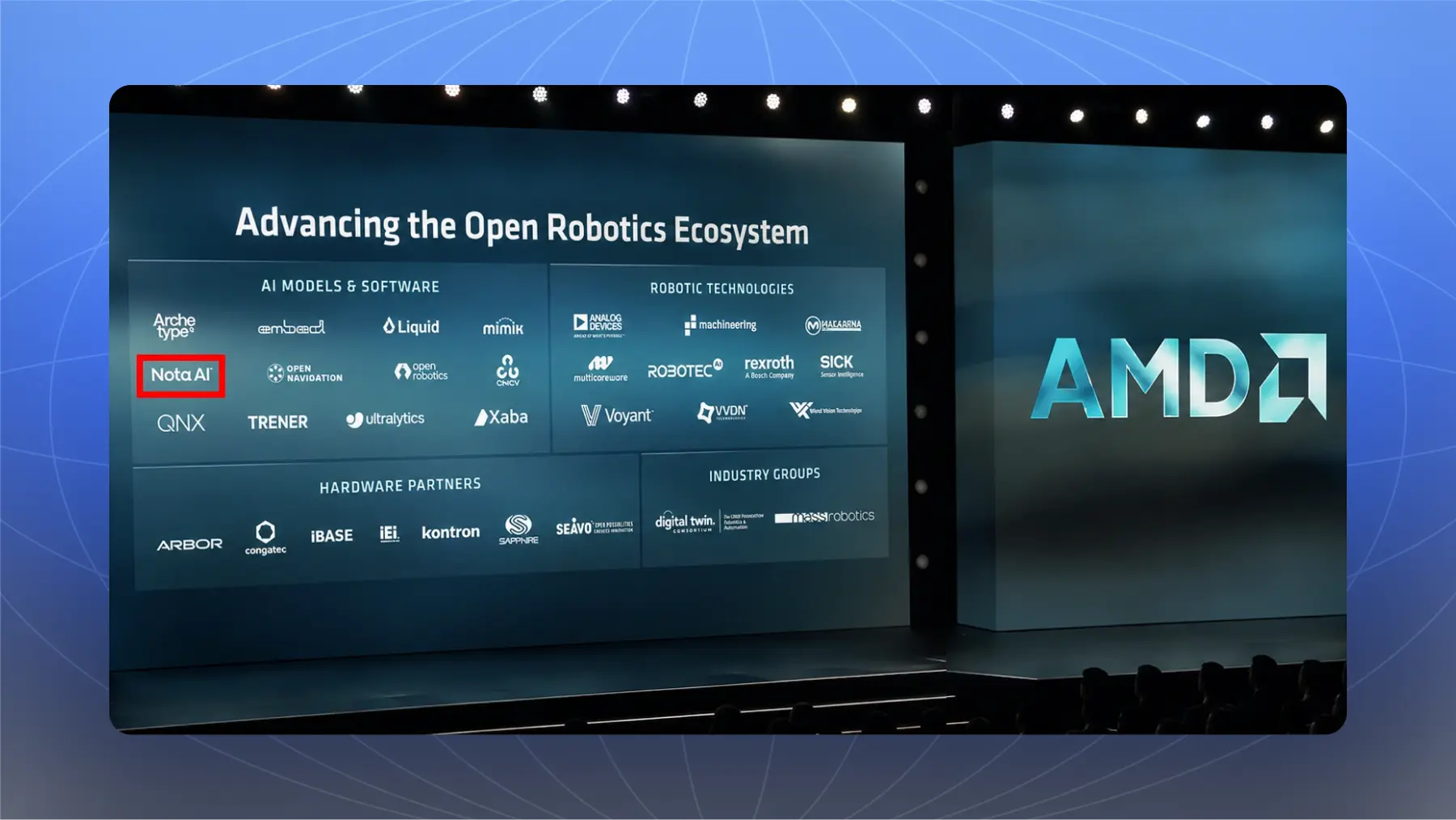 노타, AMD 로보틱스 파트너 네트워크 합류: 한국 기업 중 유일